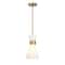 Hello Honey® Kit White & Gold Modern Minimalist Tapered Opal Glass & Metal Ceiling Light